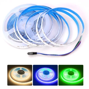 COB RGB LED Strip Lights 576 LEDs/m High Density Flexible Dimmable FCOB Tape 12V - Picture 1 of 16