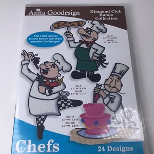 Chefs Anita Goodesign Quilting 24 Embroidery Designs CD-Rom - Picture 1 of 4