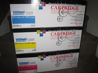 Compatible HP Q2681A Cyan Q2682A Yellow Q2683A Magenta Toner Cartridge NEW - Image 1 of 4