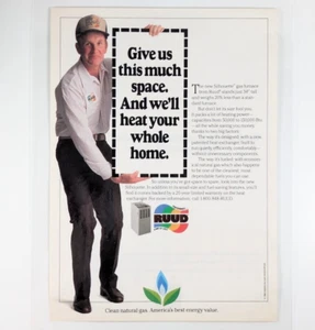 Ruud Gasofen 1992 Werbung - "Gib uns so viel Platz" - Laminatanzeige - Bild 1 von 6