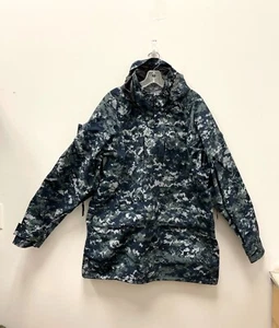 US NAVY USN NWU GORE TEX COLD WEATHER DIGITAL CAMOUFLAGE PARKA - LARGE LONG - Picture 1 of 6