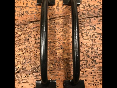 LotTWO (2) 6 inch Cast IRON Black  Door Gate Shed Handles Pulls Cover