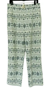 Pantalones de cordón de lana estampado pequeño Denim & Co. copo de nieve blanco gris natural S - Imagen 1 de 8