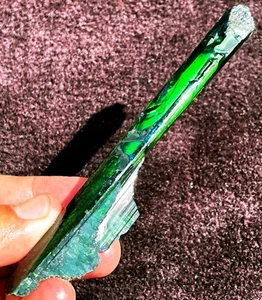 283CT Gemmy! Muestra de cristal de vivianita verde transparente natural Brasil ia7778 - Imagen 1 de 12