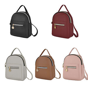 1pcs Women's PU leather backpack with multiple pockets, large capacity
