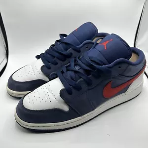 Nike Air Jordan 1 Low SE EE. UU. Azul Marino Rojo Retro Juvenil Talla 7Y Mujer 8 CV9844-400 - Imagen 1 de 12