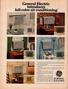 General Electric Air Conditioning Full Color Units Vintage Print Ad 1968 - Picture 1 of 4