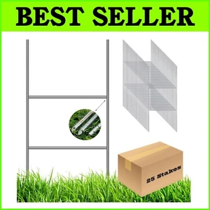H Frame Wire Stakes 20x10 Inch - Durable Galvanized Yard Sign Holders, Pack o... - Picture 1 of 10