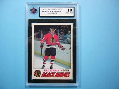1977/78 O-PEE-CHEE NHL HOCKEY CARD #309 KIRK BOWMAN ROOKIE RC KSA 10 GEM MT OPC - Image 1 of 2