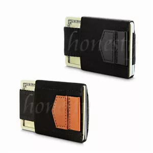 Men Mini Wallet Elastic Credit ID Card Cash Holder Key Bag Coin Purse Portable - Bild 1 von 13