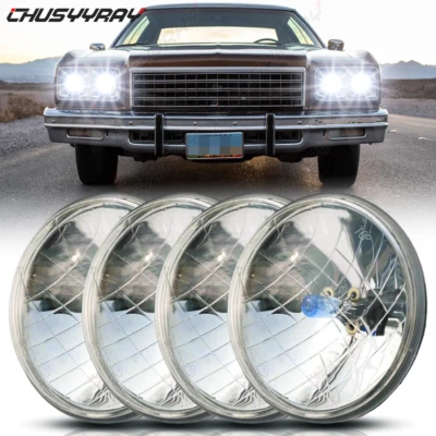Faros halógenos de haz alto bajo de 5,75" 5-3/4" para Chrysler Newport 1958-1978 4 piezas Foto 1 de 4