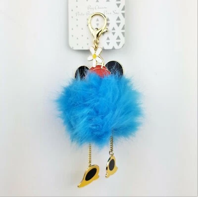 Disney Minnie Mouse Azul Difuso Pom Pom Colgante Bolso Dije con Cierre de Garra de Langosta Foto 1 de 3