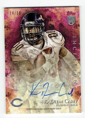 Ka'Deem Carey 2014 Topps Inception Autograph #26 14/50 - Image 1 of 2