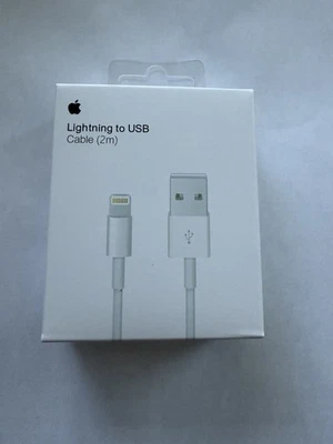Genuine OEM Apple USB to Lightning Charging Cable 6 ft (2 Meter) Sealed Box - Image 1 of 4