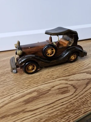 A Vtg Heritage Mint Ltd. Road Classics Wooden Automobile Collectible 7" Coupe. - Image 1 of 4
