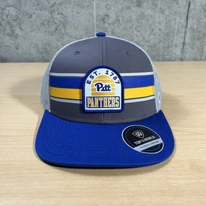 Pitt Panthers Trucker Hat SnapBack Blue Gray Mesh Logo Embroidered NCAA - Picture 1 of 10