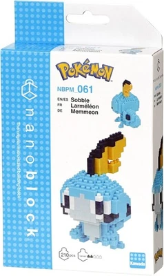NEW Nanoblock Pokémon Sobble 210 Piece Mini Model Kit by Kawada Level 3 Build - Image 1 of 2