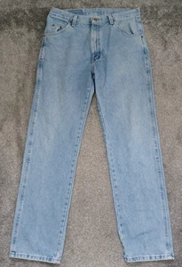 Wrangler Jeans Mens W32 L32 Premium Quality Regular Fit Light Blue Denim - Picture 1 of 14