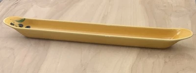 Revol France Olive Dish Boat French Porcelain Yellow T58 15.5in Long Narrow - Image 1 of 4