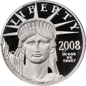 2008-W Platinum American Eagle $100 PCGS PR70 DCAM Blue Label - Picture 1 of 4