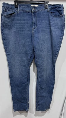 Levis 711 Skinny Jeans Womens 24W Blue Medium Wash Stretch Denim Plus Size - Image 1 of 4