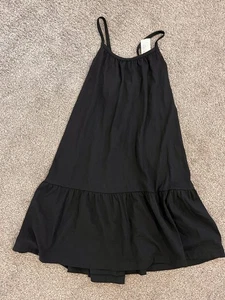 Girls BNWT Black Summer Dress Age 8 Years M From GAP Strappy - Picture 1 of 2