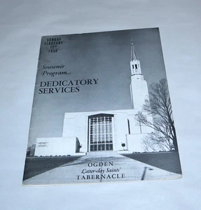 Ogden Tabernacle Dedicatory Services | *1956* Utah Souvenir Program LDS - Picture 1 of 7