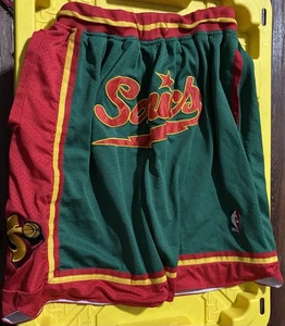 Just Don Seattle Supersonics Throwback NBA Basketball Shorts Men's Size 2XL - Picture 1 of 4