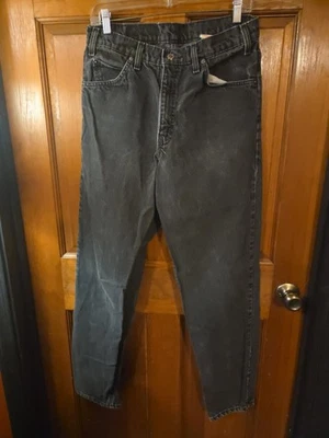 Vintage Levi's 550 Jeans Black Straight Leg 90s Faded Mens 33x32 Orange Tab USA - Image 1 of 4