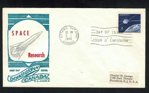 Canada #445, 1966 5¢ Space, C. G. Junior III cachet FDC - raised thermal ink - Picture 1 of 1