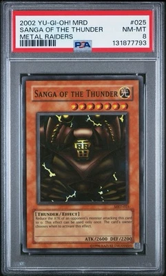 2002 Yu-Gi-Oh! Sanga Of The Thunder Metal Raiders MRD Unlimited Super Rare PSA 8 - Image 1 of 2