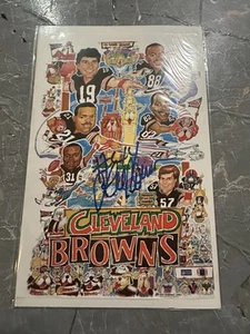 OLD CLEVELAND BROWNS POSTER..BERNIE..OZZIE..CLAY..DAWGS MINT CONDITION - Picture 1 of 4