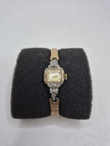 Vintage Damen Delaware 17 Jewel Swiss Armbanduhr, 10k R.G.P. Lünette Handaufzug - Bild 1 von 5