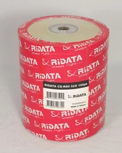100 New Ridata CD-R 52x 80 Minute Blank Discs - Picture 1 of 1
