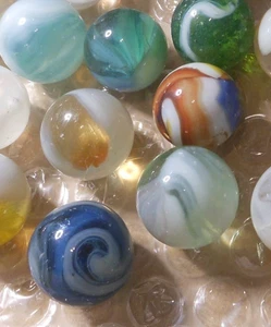 20 Vintage Marbles lot Mix Random Assortment Unsearched (Played With) 105 grams - Picture 1 of 7