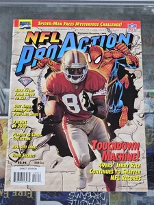 1994 NFL PRO ACTION MAGAZINE #3 - SPIDER-MAN PROMO COMIC BOOK Still Attached - Picture 1 of 11
