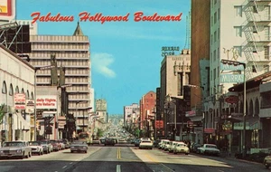 Postcard Fabulous Hollywood Boulevard, Hollywood, California CA Vintage - Picture 1 of 2