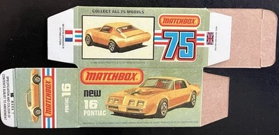 Matchbox Superfast #16 Pontiac ‘77-‘82 Type L Repro Box  - Image 1 of 2