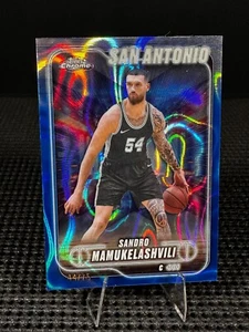 2024-25 Topps Chrome Sandro Mamukelashvili #186 Blue Lava Refractor /75 - Picture 1 of 2