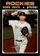 2020 Heritage High Number Base Short Print SP #715 Wade Davis - Rockies!