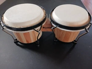 Juego de batería bongo MUSICUBE, instrumento de percusión de 6” y 7”, batería de madera y metal  - Imagen 1 de 5