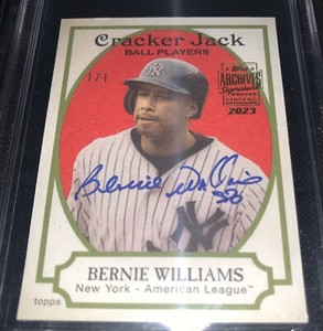 2023 topps archives retired signature 1/1 BERNIE WILLIAMS #38 New York Yankees