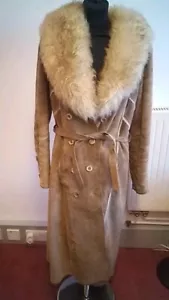 Vintage Sheepskin Long Ladies Coat Debenhams Made In UK ❤️ CHARITY - Picture 1 of 16