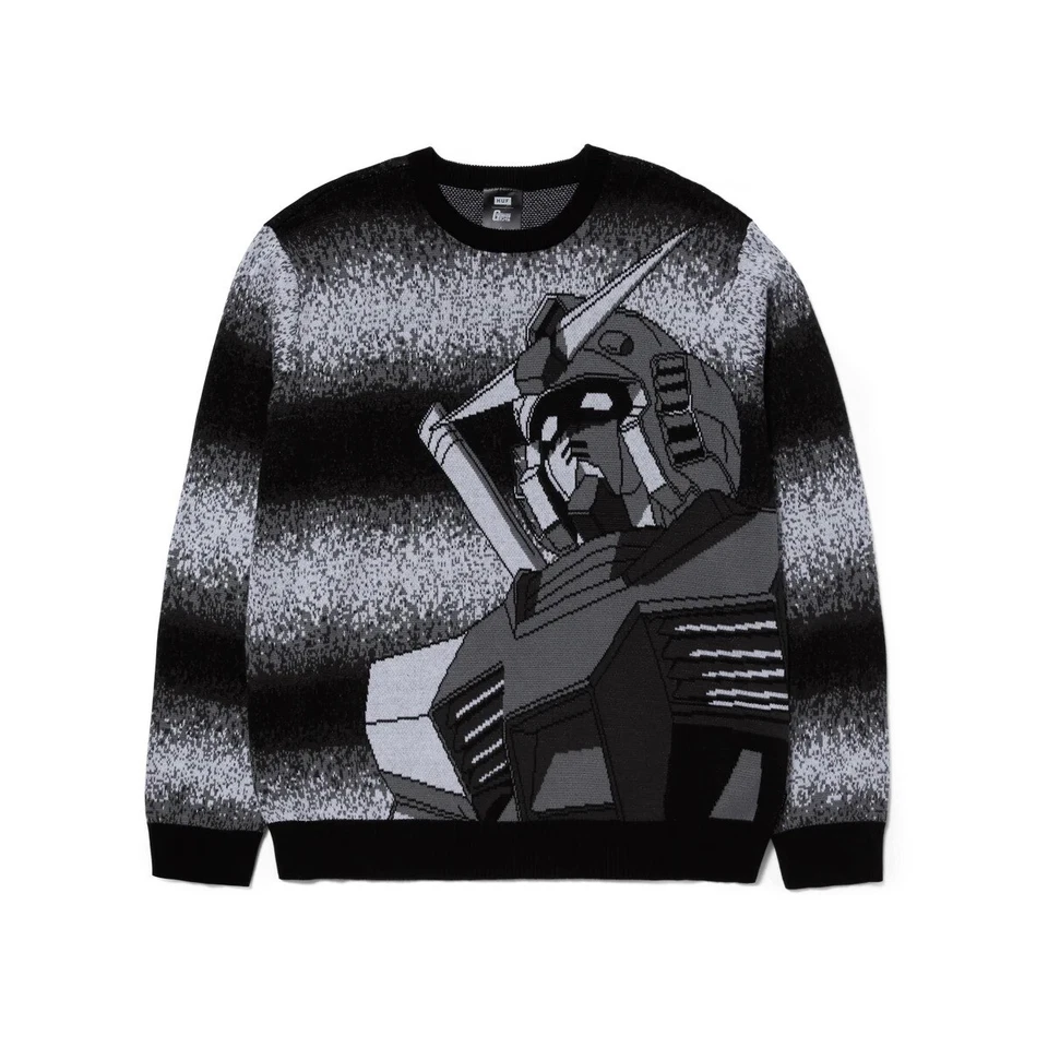 HUF x Gundam Wing Static Crewneck Sweater Cotton M Medium - NEW NWT - Image 1 of 4