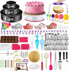 New- 700pcs Cake Decorating Kit with Baking Supplies, Cake Decorating Supp - Picture 1 of 5