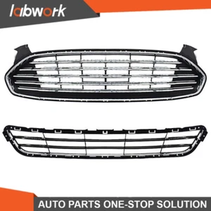 Labwork  Front Radiator Grille For 2013-2016 Ford Fusion/Mondeo Upper+Lower - Picture 1 of 17