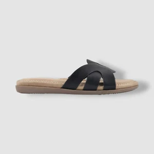 Cliffs by White Mountain Women's Black Fortunate Slide Sandals Shoes Size 7.5 - Picture 1 of 6