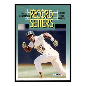 1992 Fleer #681 Rickey Henderson CE1 Oakland Athletics Baseball Card