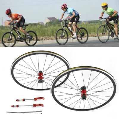 700C Road Bike Bicycle Front Rear 7-11 Speed Wheel Set Rim Brake C/V 30mm - Image 1 of 4