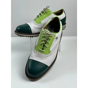 Footjoy Myjoys Premiere Series Tarlow Verde/Verde/Bianco Uomo 8,5W Usato - Foto 1 di 6